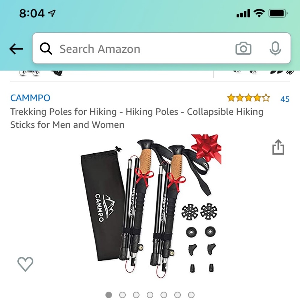 Trekking poles for walking